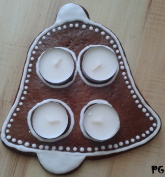 2015 perníkový adventní svícen zvonek